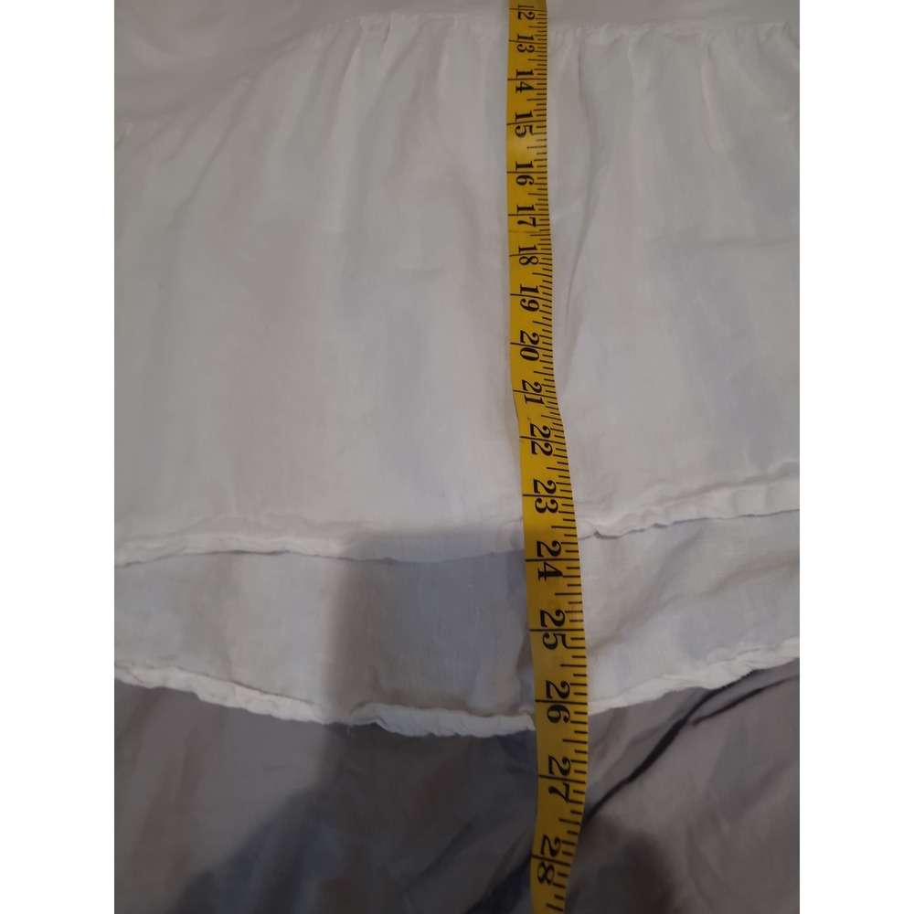 Postmark for Anthro Women SZ S Cotton linen white peplum top coastal casual boho - Picture 7 of 9
